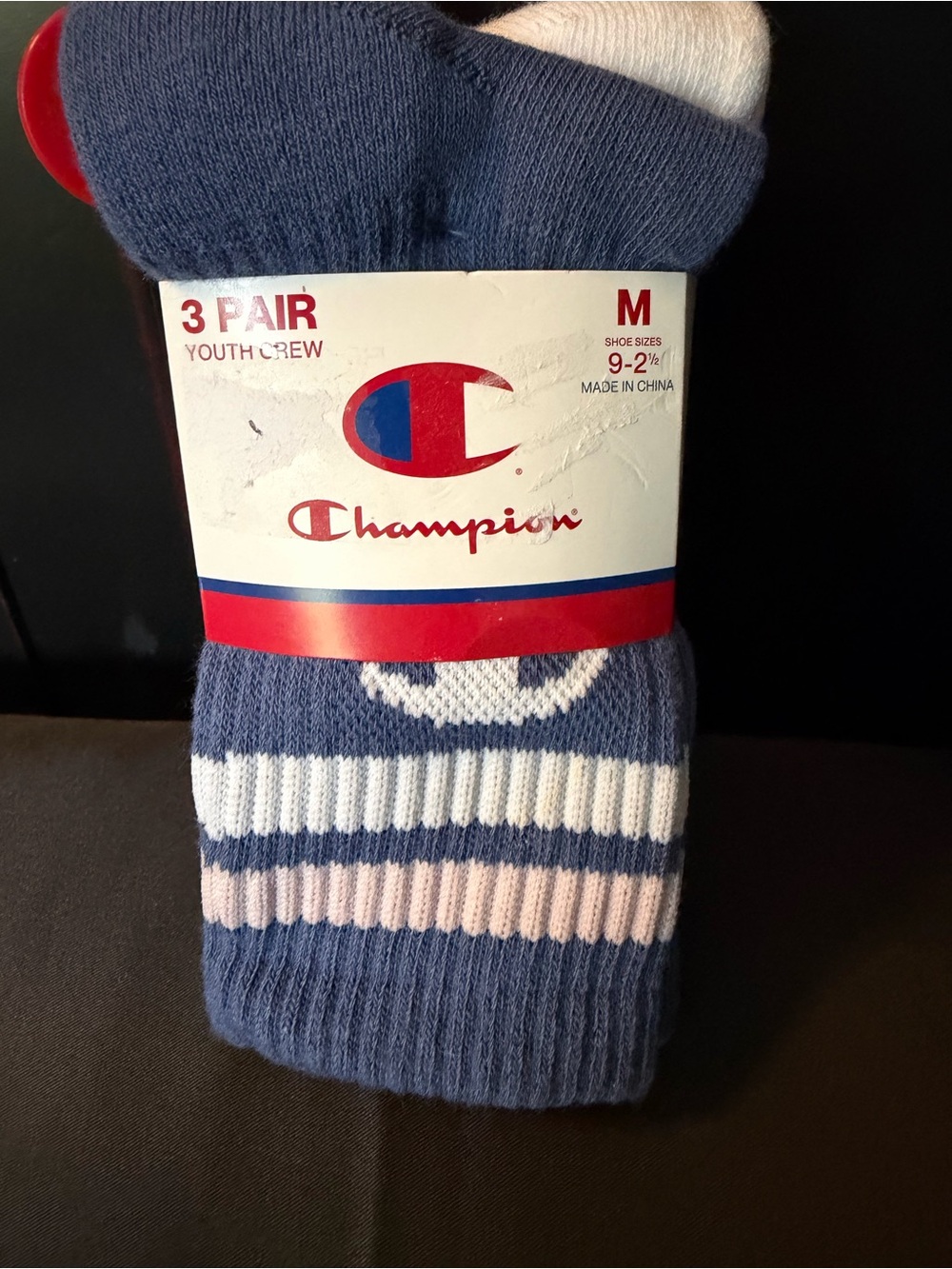Champion Youth Girls Crew Socks - 3 Pair. New